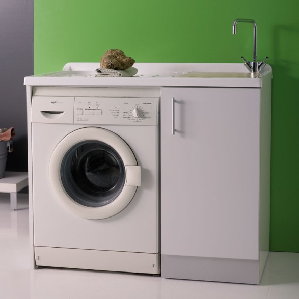 Mobile lavanderia portalavatrice con vasca lavapanni Intra 107 Luna Rossa