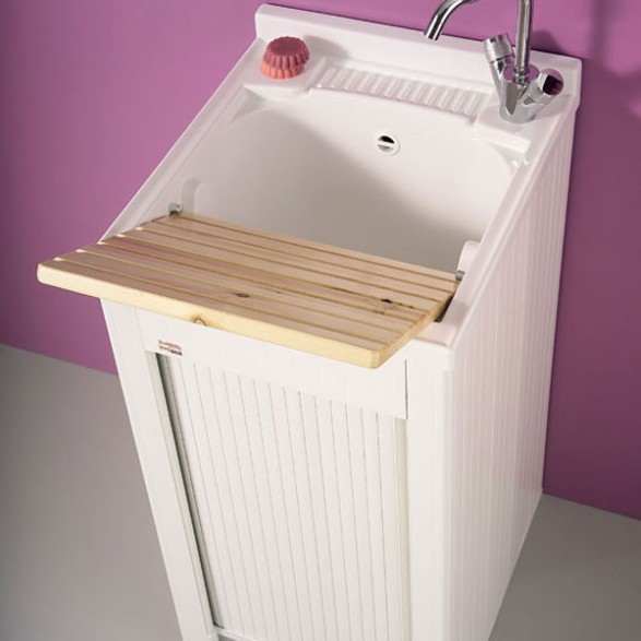Mobile lavanderia Modus 60x50 serrandina con vasca lavapanni