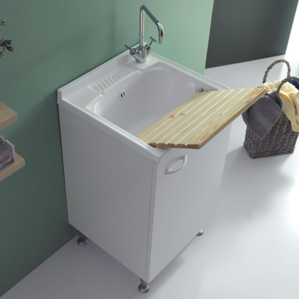 Mobile lavanderia con vasca lavapanni 50x50 Lady