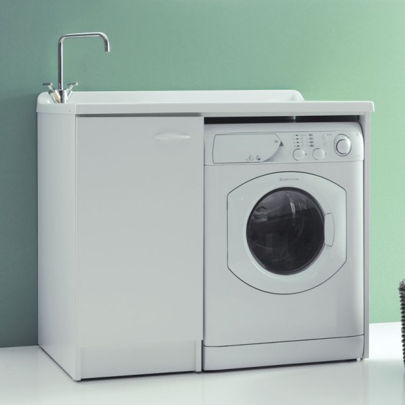 Mobile lavanderia portalavatrice 107x61 Lady con vasca lavapanni