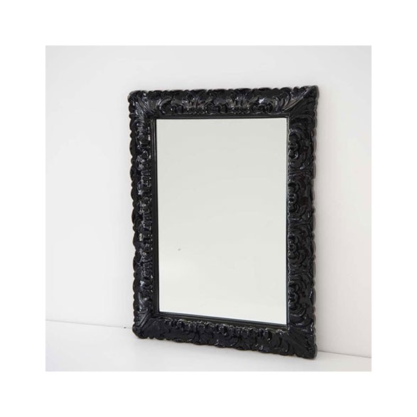 Specchio con cornice nera