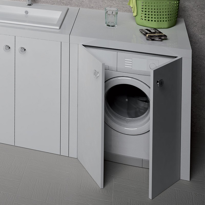 Mobile lavanderia Trend porta lavatrice con ante